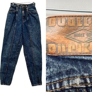 Vintage Bugle Boy 1980s High Waisted Jeans Medium Wash Womens Size 23 Streetwear